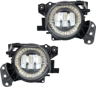 Obrázok produktu pre Sada LED hmlových svetiel vhodná pre BMW radu 5 E60 / E61 03–10, čierna/číra (pre nárazníky M/balík M)