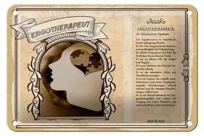 Produktbild von Blechschild Berufe 18x12cm Ergotherapeut emphatisch flexibel Schild