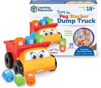 Productafbeelding van Learning Resources Tony de Peg Stapelaar Vuilniswagen Speelgoed 10 - Stuk Speelset