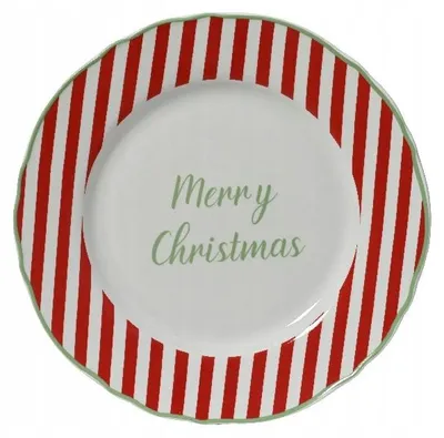 Produktbild von Kaemingk Frühstücksteller Porzellan Merry Christmas Ø 19,7 cm