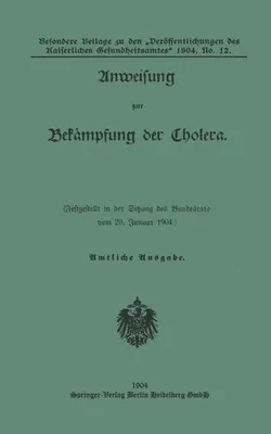 Obrázok produktu pre Anweisung zur Bekampfung der Cholera