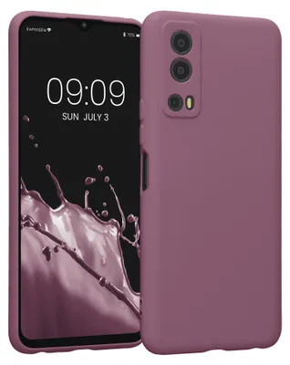 Produktbild von kwmobile Slim Case kompatibel mit Vivo Y72 5G / Y52 5G Hülle - Handyhülle aus Silikon in Dark Rose