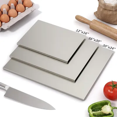 Schneidebrett-Set, 3-teilig, Edelstahl, 30-60 cm