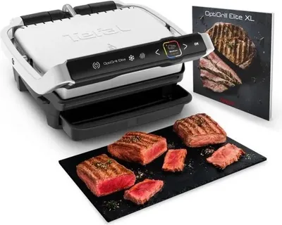 Obrázek produktu pro Tefal OptiGrill Elite GC750D12, Černá, Bílá, Obdélníkový, Dotyk, Termoplastik