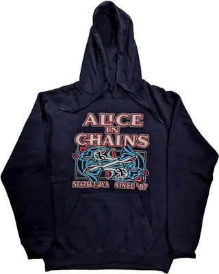 Obrázek produktu pro Alice In Chains - Pánská/dámská mikina s kapucí uni RO5050 (XL) (Námořnická modrá)