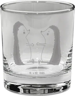 Produktbild von Mr. & Mrs. Panda Tumbler Igel Liebe - Transparent - Geschenk, Whisky, Verlobung, Hochzeit, Hochzeitstag, Glas, Freundin, Whiskyglas, Whiskeyglas, Whiskey