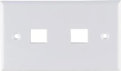 Produktbild von S/CONN maximum connectivity Netzwerk Adapter-Keystone Anschlussfeld, 2-fach, weiß (08-10111)