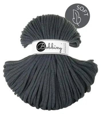 Produktbild von Bobbiny Jumbo 8 mm 100 m Charcoal Schnur