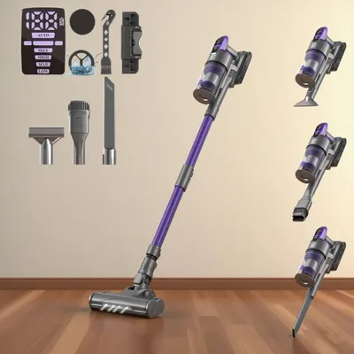 Immagine prodotto di Aspirapolvere - Aspirapolvere lavapavimenti - Aspirapolvere portatile - Aspirapolvere senza sacco - Aspirapolvere senza filo, colore viola