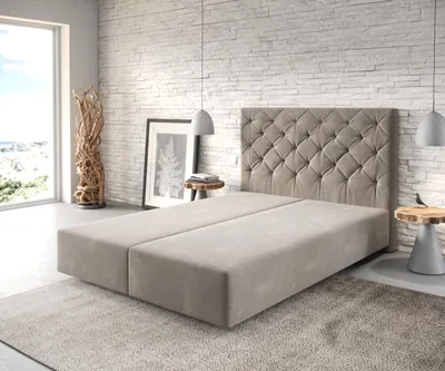 Produktbild von DELIFE Boxspringgestell Dream-Great 140x200 cm Mikrofaser Beige