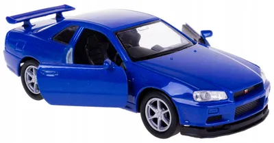 Produktbild von Welly Nissan Skyline GT-R (R34) Metallmodell 1:34-39 Blau