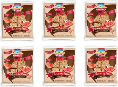 Produktbild von 6x Divella Pancrostino con Farina Integrale Geröstetes Vollkornmehl Brot crouton 6 Portionen Brotersatz 250g