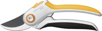 Produktbild von Fiskars Plus Bypass-Gartenschere Metall P531, Bypass, Aluminium, Schwarz, Orange, Stahl, Schwarz/Edelstahl, 210 mm