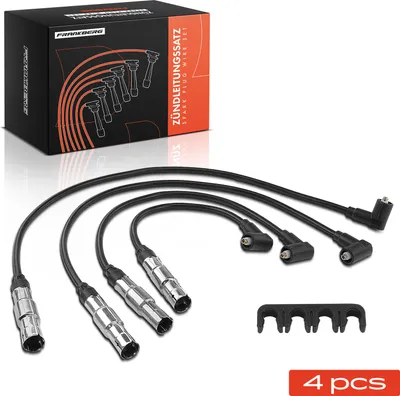 Image de Frankberg 4x Jeu de câbles d'allumage pour VW Golf 4 Polo T5 Passat Audi A3 A4 B5 B6 B7