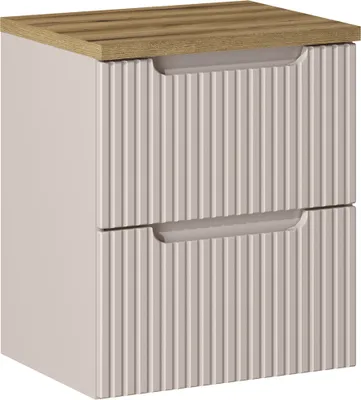 Produktbild von Waschtischunterschrank 50cm, kaschmir und Eiche, NEWPORT-56-CASHMERE