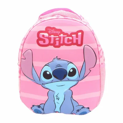 Image de One Compartment Kindergarten Backpack 3D Disney Stitch Pink