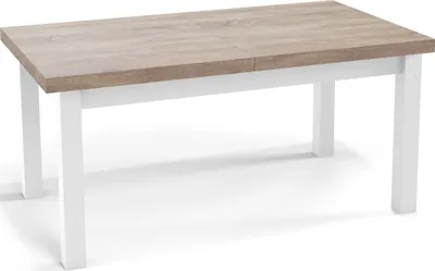 Produktbild von Moderner Rechteckiger Ausziehbarer Esstisch - Platzsparend - Weißen Holzbeine - 200 bis 300 cm - Hergestellt in EU - 200 x 100 cm - Sonoma Eiche