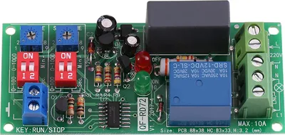 Zdjęcie produktu dla 1szt AC100V-250V Regulowany nieskończony cykl opóźnienia włącznika/wyłącznika Moduł przekaźnika