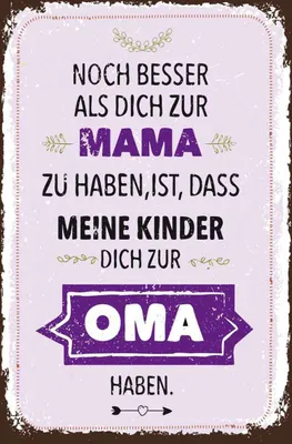 Produktbild von vianmo Holzschild 30x20 cm Mama Oma noch besser dich haben