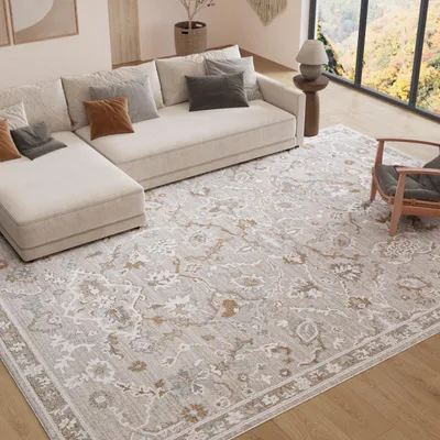 Produktbild von Tapiso Teppich TREND Modern Beige Schlafzimmer Wohnzimmer 80 x 150 cm