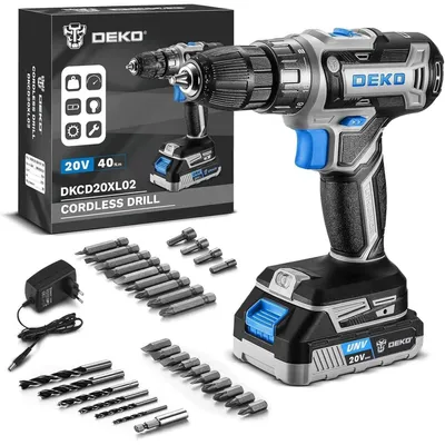 Produktbild von Akku-Bohrschrauber Set 20V mit Akku und Ladegerät, blau, 1,5 Ah, 0-1350 U/min, 18+1 Drehmoment-Einstellungen