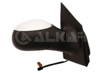 Produktbild von ALKAR 6142853 Außenspiegel Seitenspiegel Rechts für CITROËN C2 Schrägheck (JM) Konvex Grundiert Elektrisch