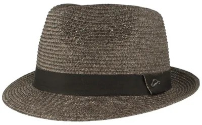Göttmann sommerlicher Trilby Newmann aus 100% Stroh mit Ripsband in grau