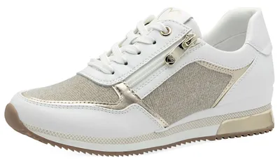 Produktbild von MARCO TOZZI Damen Sneaker Schnürschuh Muster Reißverschluss 2-23713-41, Größe:37 EU, Farbe:Weiß
