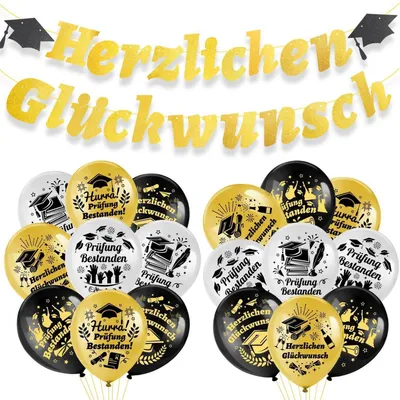Immagine prodotto di Set decorativo per la laurea 2026: ghirlande e palloncini