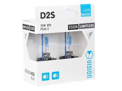 Immagine prodotto di VISION D2S 5500K 85V 35W P32d-2 +50% Lampadine allo xeno bianco senza limiti, 2 pz.