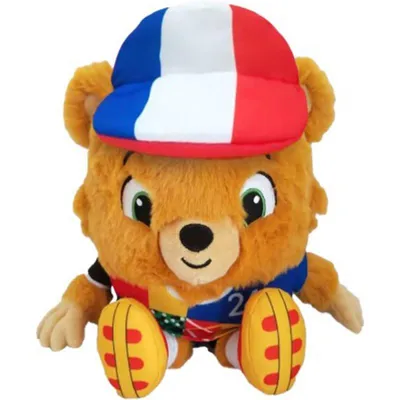 Image de Peluche UEFA EURO 24 avec casquette de l'équipe de France, 35 cm