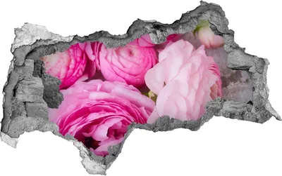 Produktbild von Selbstklebender Loch-3D-Aufkleber 95x73 cm Wilde Rose