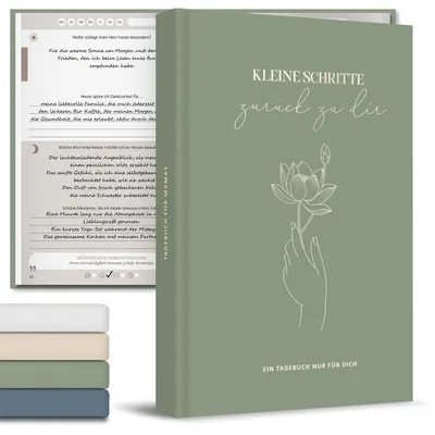 Produktbild von Tagebuch mit grünem Nelkenmotiv
