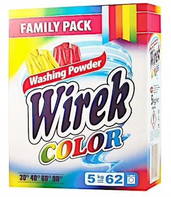 Produktbild von Wirek 5kg Farbwaschmittel effizient 62 waschen sicher für Stoffe