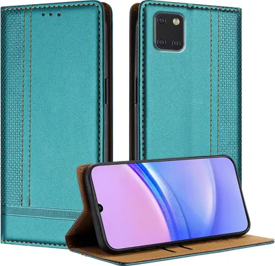 Produktbild von Handyhülle für Samsung Galaxy Note 10 Lite Leder Flip Klappbare Schutzhülle mit Standfunktion Grün