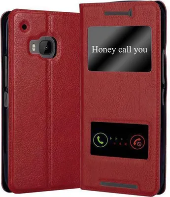 Produktbild von Cadorabo Schutzhülle für HTC ONE M9 Hülle in Rot Handyhülle Book Case Cover Etui