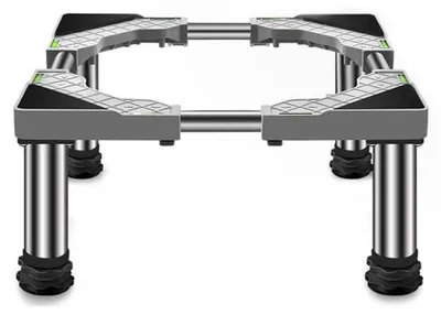 Produktbild von Waschmaschinen Sockel Untergestell verstellbar 45-65cm, Höhe 15cm, Edelstahl/Polypropylen