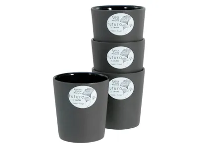 Produktbild von CreaTable, 21665, futuro Black, Becher 4-tlg, Steinzeug
