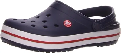 Produktbild von Crocs Crocband Clog, Männlich, Erwachsener, Navy, Rot, Weiß, Einfarbig, 48 - 49, Geschlossene Sandalen