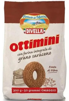 Produktbild von Divella Ottimini al Grano Saraceno, Keks, -, Buchweizen, 350 g, 13,5 g, 474,5 kcal, 1990,5 kJ