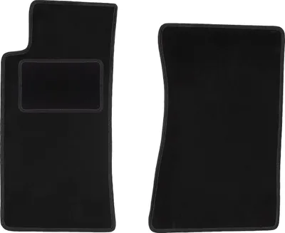 Image de Tapis de sol avant velours sur-mesure pour Mazda MX-5 II NB (1998-2005, cabriolet) noir, jeu 2 pièces, fixations - STANDRAD