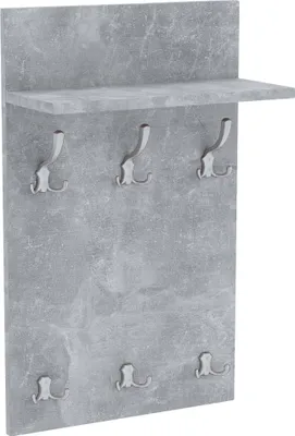 Obrázek produktu pro AKKE Betonový šatní panel MIDI - ALU háčky ŠxV: 50x90 cm