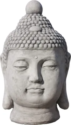 Produktbild von Buddha Büste aus Steinguss für den Garten, Frostfest Witterungsbeständig und Neu, 51cm Höhe, 30cm Breite, 33cm Tiefe, ca 37kg, PO-1787