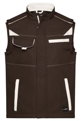 Produktbild von Workwear Softshell Vest - COLOR - brown/stone, Gr. S