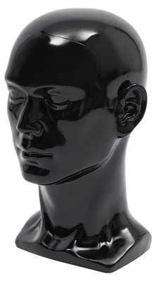 Immagine prodotto di Testa di manichino, materiale PVC, base stabile, colore nero