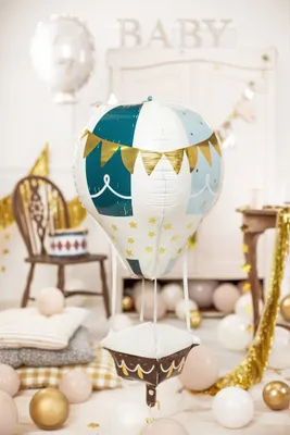 Immagine prodotto di Mongolfiera in foil 4D 40x86cm bianco/blu
