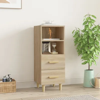 Produktbild von "SALE 2026"Sideboard/Kommode - elegantes Design - Buffetschrank - Sonoma-Eiche 34,5x34x90cm Holzwerkstoff DE644337 - Kommoden