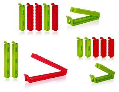 Produktbild von Verschlussklammern, Set mit Dichtungsclips, 3 Größen, 15 Stück