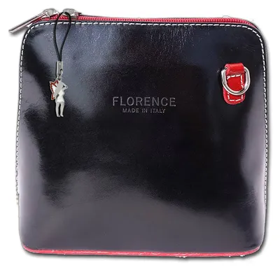 Imagen del producto de Bolso bandolera, bolso de hombro, color  y rojo, para mujer, de cuero, modelo Florence, 8x17x17 cm, referencia D3OTF109S