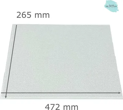 Produktbild von Kühlschrank Einlegeboden - Ornament504 -  4 mm - eckige Ecken - 472 mm x 265 mm - (116,62 EUR / qm - Mindestbfl. 0,25 qm - Kantenb 5,35 EUR / lfm.)